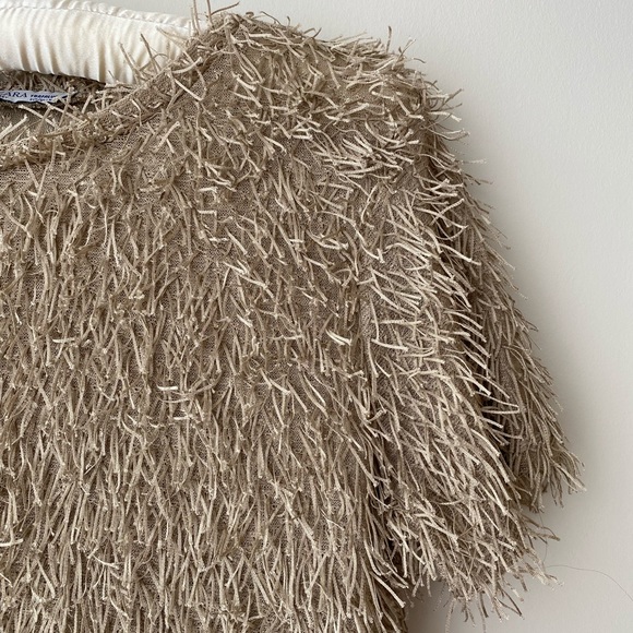 Tan fuzzy shirt - Picture 2 of 2